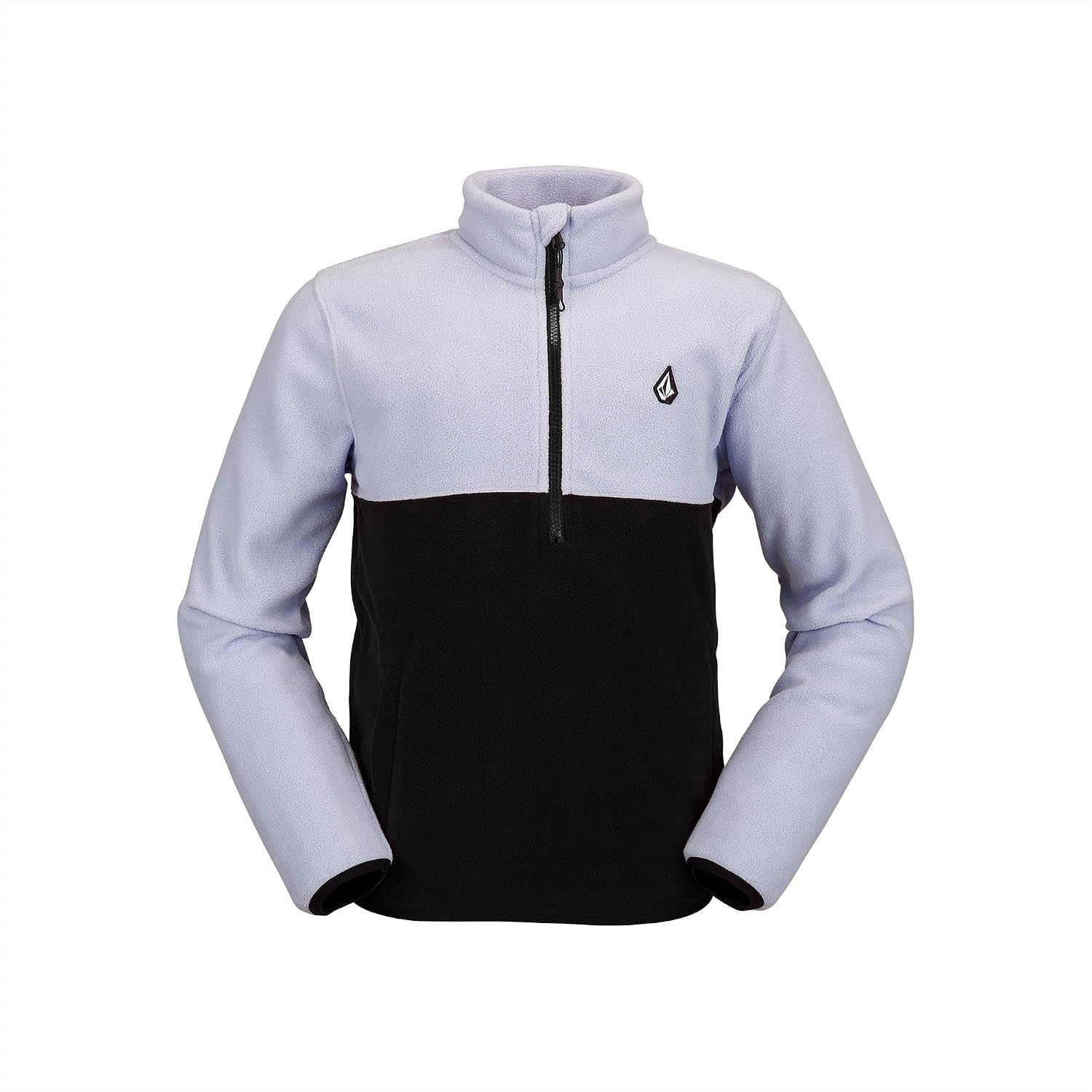 Volcom Boys' Polar Fleece Mock Neck 14 Zip Snowboard Base Layer Lilac Ash S4