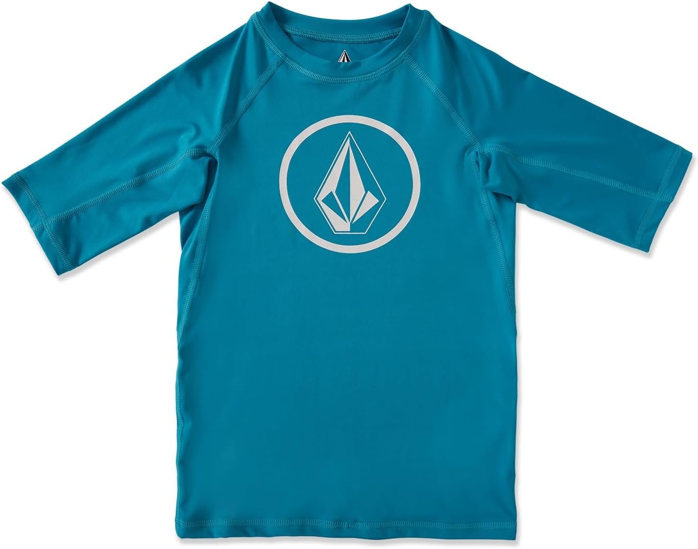 Volcom Boys' Lido Solid Lycra Short Sleeve Rashguard 50+ Uv Protection Barrier Reef